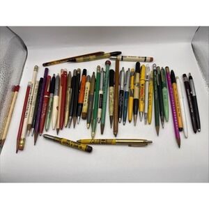 Vintage Mixed Advertising Pen Pencil Lot of 40 Untested